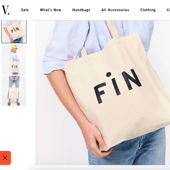 NWT Clare V. Fin Canvas Tote - Picture 1 of 4